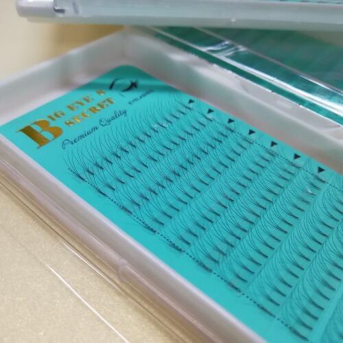 Customized Box Short stem pre fanned C Curl 9-15mm Volume Eyelashes 3D South Korean Silk Lash Extension Free Shipping