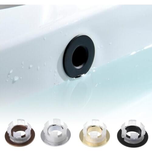 Bathroom Basin faucet Sink Overflow Cover Brass Six-foot Ring Insert Replacement Dropship New