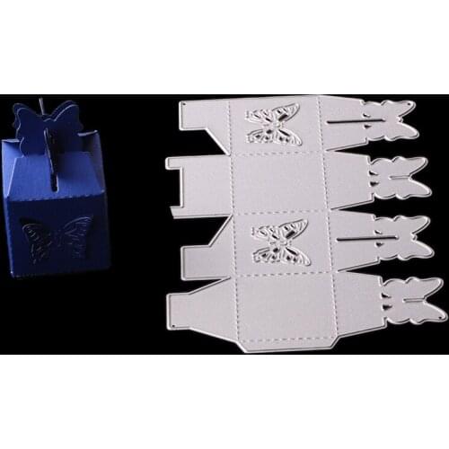 Metal Butterfly box paper die cutting dies for Scrapbooking/DIY Easter wedding Halloween Easter card