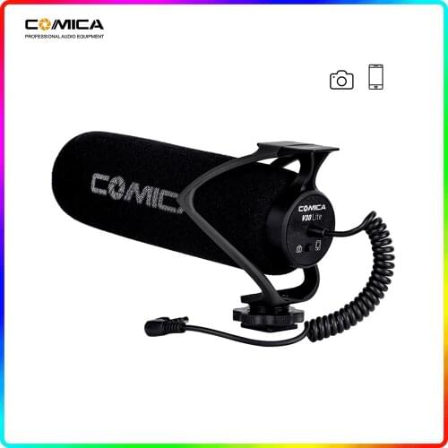 Comica CVM-V30 Lite On Camera Microphone, Phone Video Recording Mic for Canon Nikon Sony Fuji DSLR Cameras,Smartphone Microphone