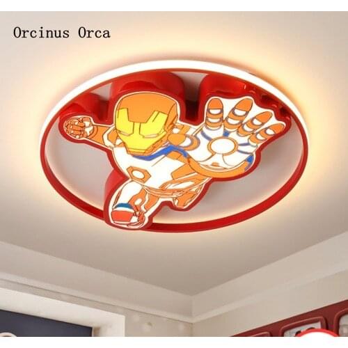 Cartoon creative led ceiling light boy bedroom childrens room light round ceiling light