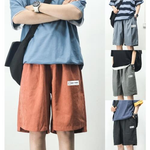 Mens Summer Casual Beach Shorts Jogging Short Pants Male Fashion Japan Style Large Size Solid Color Loose Shorts Dropshipping