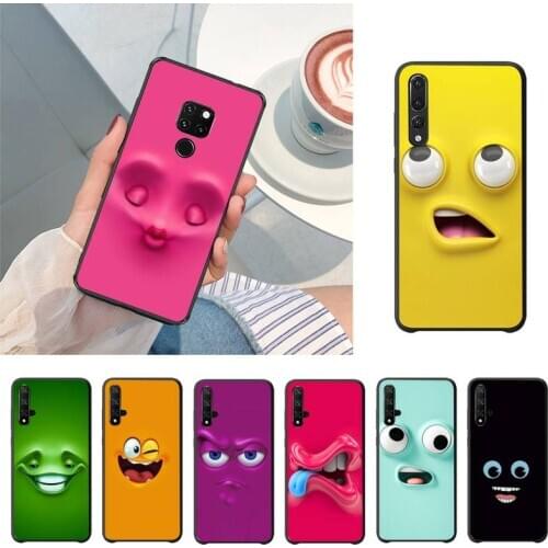 YNDFCNB 3D funny face Soft Rubber Phone Cover For Huawei P20 P30 P10 lite P20Pro PSmart Y7 Y6 Prime Mate20 Nova3E