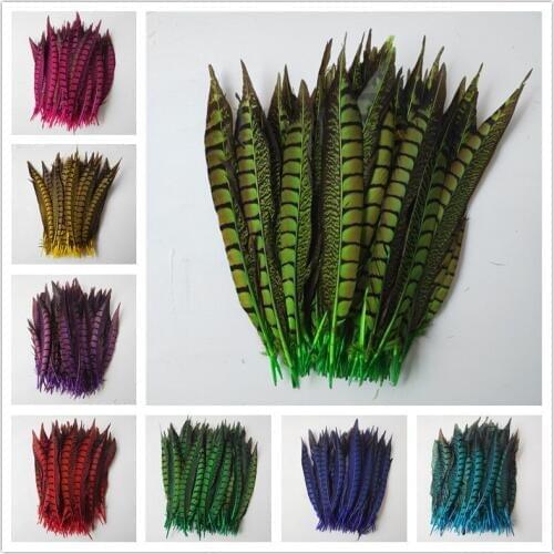 YY-tesco Natural Pheasant Feathers 25-30cm/10-12inches Female Pheasant Tail Feather For Crafts Diy Wedding Decorations Plumes