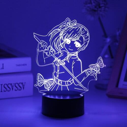 LED Night Light Kids Demon Slayer Anime Figure Game Lamp For Bedroom Party Novelty Illusion Desktop Decor Child Birthday Gift