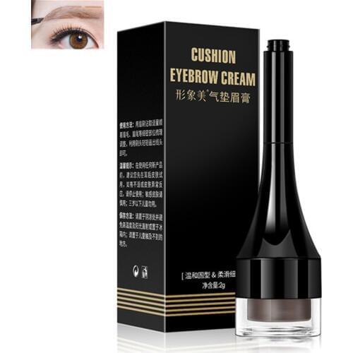 New Makeup Eyebrow Enhancer air cushion Eyebrow cream Waterproof Tint Natural Eye Brow Kit With Brushes Charming Cosmetics Set