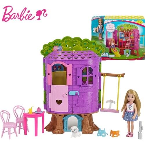 Original Barbie Doll Princess Kelly Tree House Toy Story House Girl Birthday Toys For Children Gifts Fashion Dolls For Girls