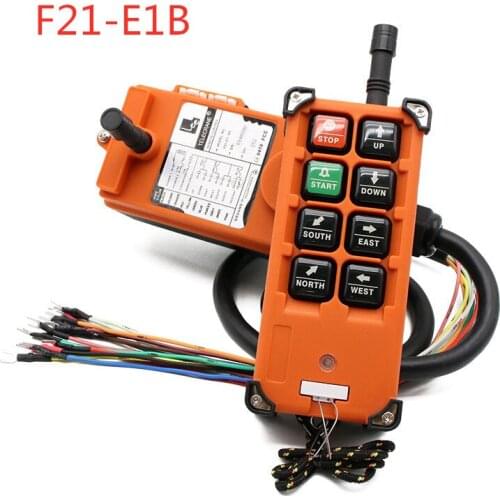 220V 380V 110V 12V 24V Industrial Remote Controller Switches Hoist Crane Control Lift Crane 1 Transmitter + 1 Receiver F21-E1B