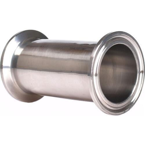 2" 51mm Tri Clover Sanitary Spool Tube W/ 64mm Ferrule Flange 8" 204mm Length Stainless Steel SS304