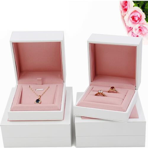 New minimalist style jewelry box, marriage diamond ring box, couple ring box, necklace bracelet gift box