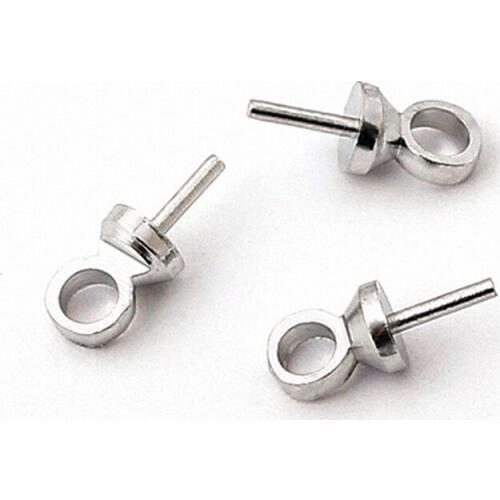 HOT Wholesale 500PCS DIY Jewelry Findings 925 Sterling Silver Bail Connectors Pendant Beads Cap For Pearl,Crystal Bead