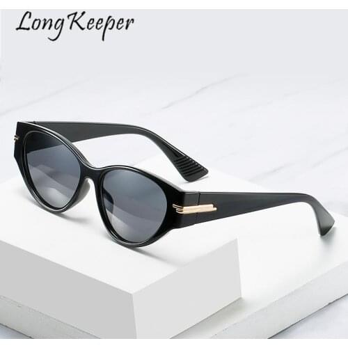 Small Cat Eye Sunglasses Women Vintage Cateye Eyeglasses Punk Retro Oval Sun Glasses Irregular Eyewear Polygon Gradient Shades
