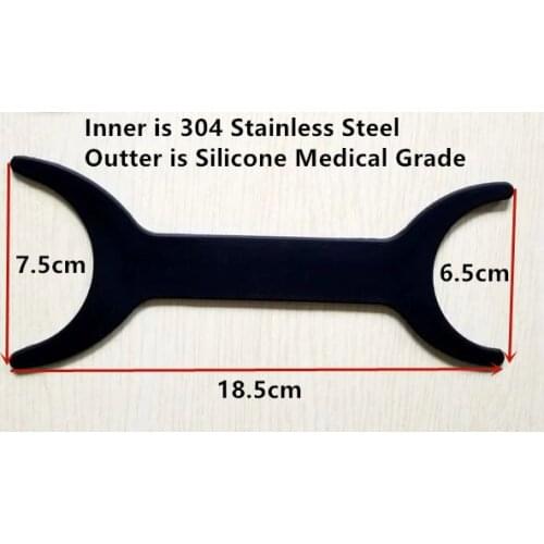 Dental Silicone Black Background Photo Curved Symmetry Contrast 304 Inter Stainless Steel Double Heads