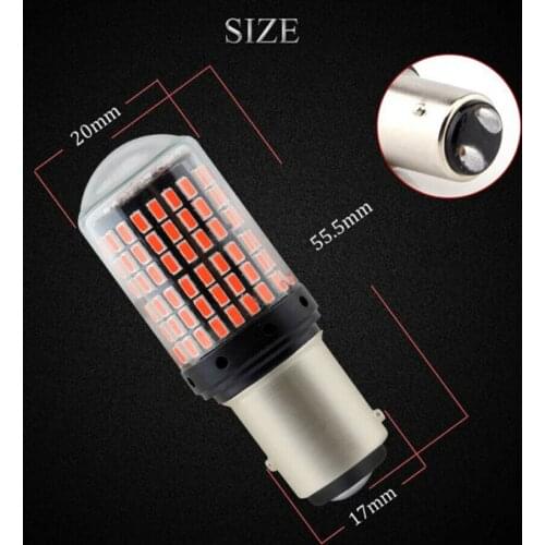 Canbus LED Light P21W BAY15D 1157 Side marker Turn Signal 2pcs Auto Bulb Car