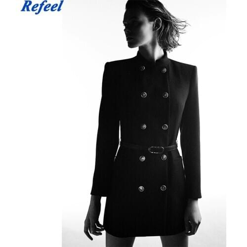 Women Fashion Oversized Trench Jacket Double Breasted ZA Coat Vintage Long Sleeve Pockets Female Outerwear Chic Vestidos