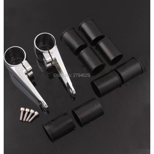 Universal 35/39/41mm Motorcycle Headlight Mount Bracket Fork Ear Bobber Chrome
