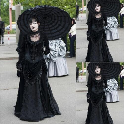 Customer-made!17 Century Vintage Costumes Steampunk dresses Gothic Dress Renaissance Dresses Cosplay Halloween Dresses C-1192