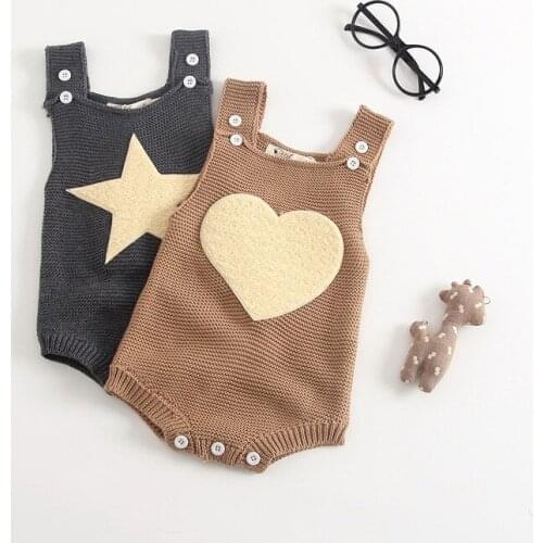 2021 Toddler Boys Girls Handmade Woolen Knitted Jumpsuits Newborn Clothing Baby Knitted Rompers Overalls Infant Clothes