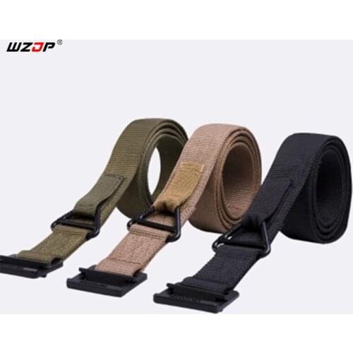 WZJP Outdoor Waist Straps Practicality Military Equipment Men Women Training Durability Belt Safety Buckle Combat Tactical Belt