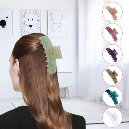 Women Large Elegant Hair Claw Plastic Acrylic Hairpins Hair Claw Clip Large Headdress Party Gifts For Shower