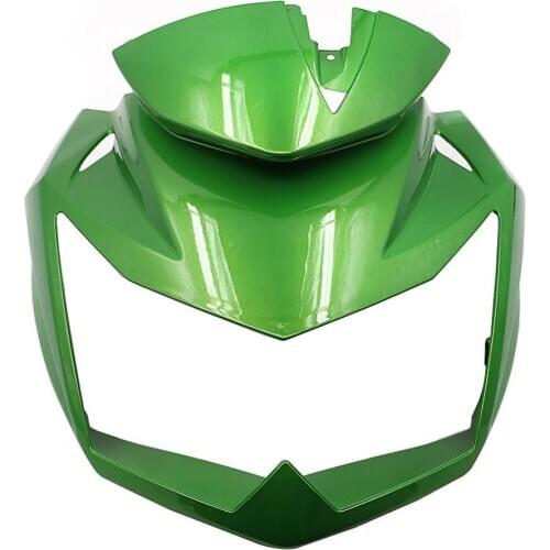 ZXMT Injection Front Head Fairing Cowl Nose For Kawasaki Z750 Z-750 2007-2012 07 12 Green Black White Gloss Motorcycle Parts
