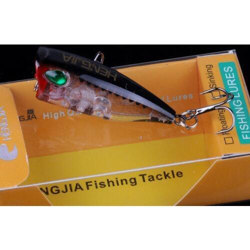 1pcs New Fishing Lure Popper Lure Hard Plastic Bait 10# Hook Fishing Wobblers Colorful Isca Artificial Swimbait 4cm 3.5g