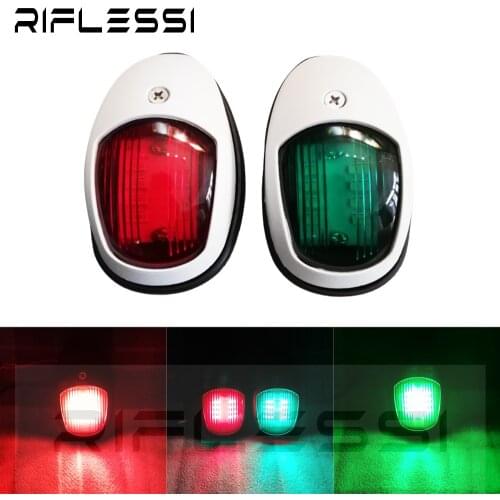 1 x Set Red Green 10V - 30V LED Navigation Light Running Lights For Boats Sailing Signal Lamp Marine Yacht Accessories Truck