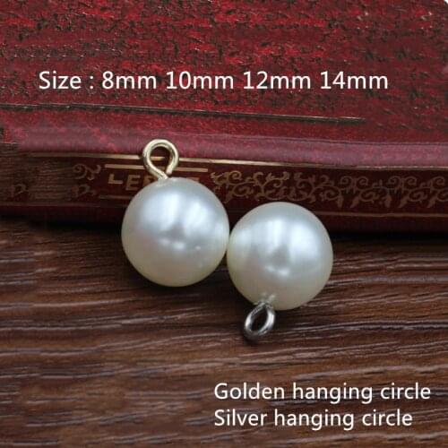 Hot 20pcs/lot ABS Imitation Pearl Beads Charms Handmade Bracelet Necklace Earrings Clothes Shoes Pendants DIY Jewelry Findings