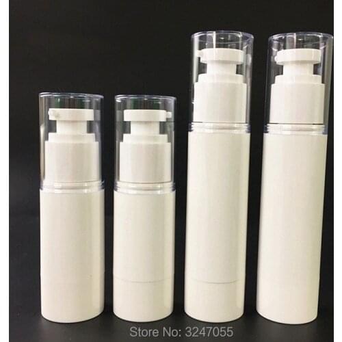 30ML 50ML 30pcs/lot White Elegant Empty Cosmetic Foundation Bottle, DIY Portable Essence Refillable Package, Cosmetic Container