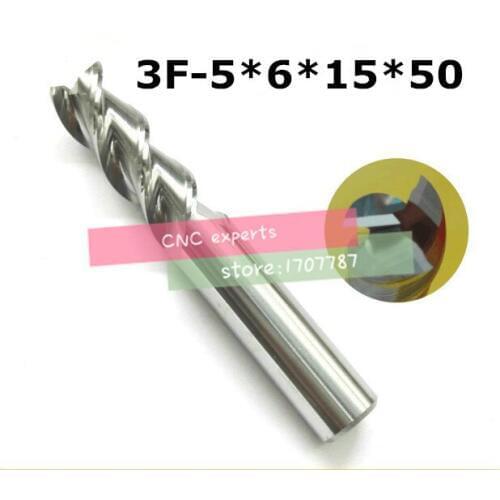 3f-5.0,hrc50,carbide Square Flatted End Mill,3flute Milling Cutter For Aluminum Endmill Tools Carbide Cnc Mill Router Bits