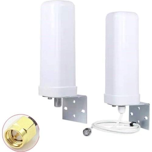 4G LTE Outdoor 698-2700MHz 12dBi Wideband Omni External Barrel Antenna with Dual SMA Male Connector for 4G LTE Router