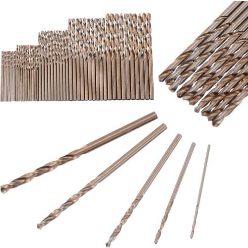 50Pcs Cobalt Drill Bit 1mm-3mm Drill Force Tool M35 Cobalt Drill Set For Hardened Steel Drilling Stainless Steel