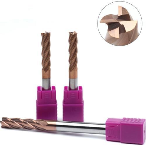 60 degrees 4 blade stainless steel tungsten steel alloy flat end milling cutter 1 2 3 4 5 6 7 8 9 1