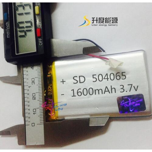 Tablet battery SD504065 3.7v high power 1600mAh lithium battery 504065