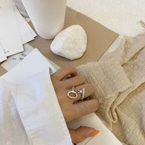 925 Sterling Silver Key Shaped Thai Silver Ring Fashion Retro Mutil Layer Open Ring For Women Men Jewelry Gifts S-R692