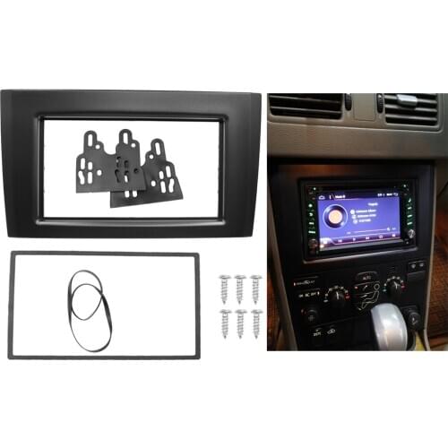 Double 2 DIN Car Radio Fascia for Volvo XC90 Stereo Interface Dash CD Trim Installation Kit Radio Panel