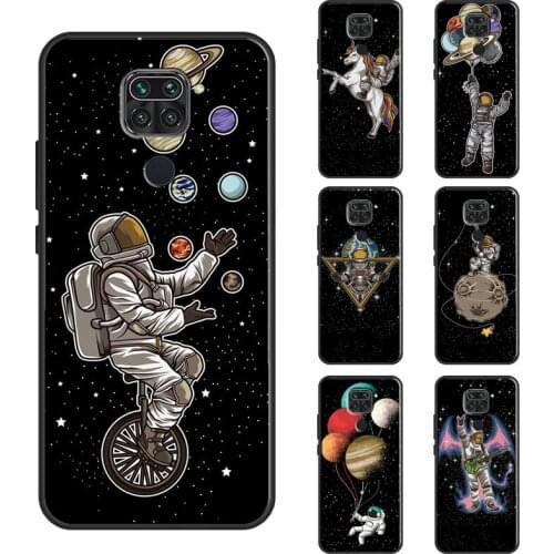 Astronaut Space Art Case For Xiaomi Redmi Note 10 9 8 Pro Note 9S 8T Note 7 Cover Shell For Redmi 9 9A 9C 9T
