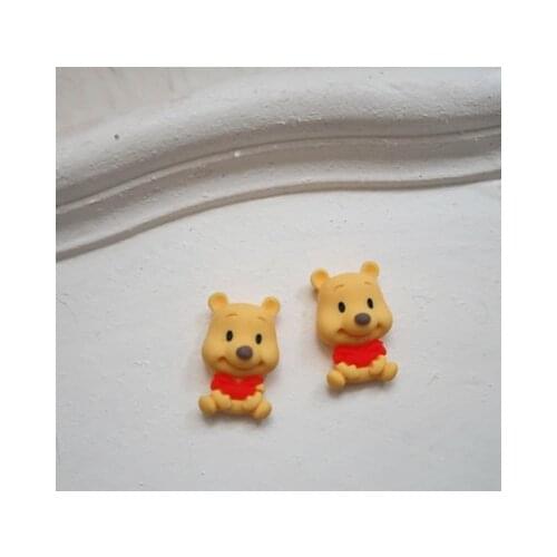 Disney Lotso Bear Tigger Pooh Fashion Anime Action Figures Cartoon Products Accessories Stud Earrings Unisex Birthday Gifts