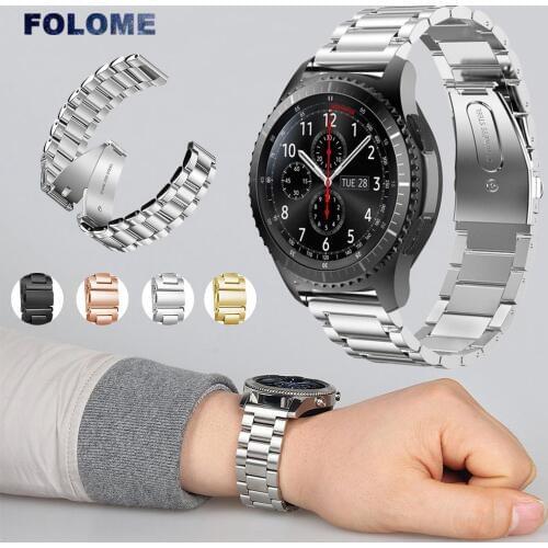 For Samsung Galaxy Watch 3 41mm/45mm/46/42mm 20/22MM Watchband Steel Strap for Samsung Gear S3/Active High Quality Bracelet Belt