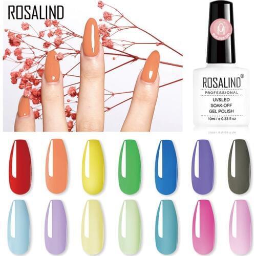 ROSALIND Colorful Builder Gel Nail Polish Clear Nail Gel Varnishes For Nail Art Designed Soak off Semi Permanent UV Lamp Gel