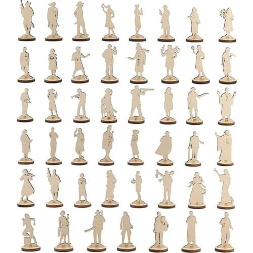 Investigator Miniatures Set of 47 Wood Laser Cut Thumbnails of Researchers for Arkham Horror LCG
