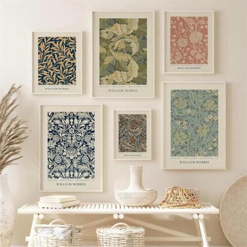 Retro Flower Garden Poster William Morris Nature Plant Wall Art Canvas Painting Flower Wall Picture Decoration Living Room Decor