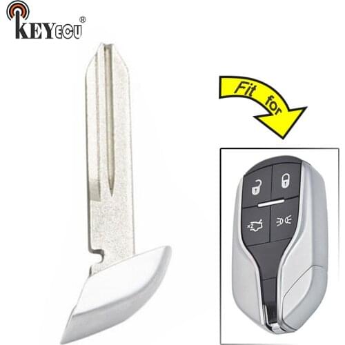 KEYECU for Maserati Ghibli Quattroporte FCC ID: M3N-7393490 Replacement Smart Emergency Car Key Remote Insert Blade Case Fob