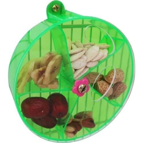 Legendog 1pc Parrot Foraging Wheel Bird Feeder Acrylic Rotating Bird Rotate Wheel Parrot Food Wheel Pet Feeding Supplies