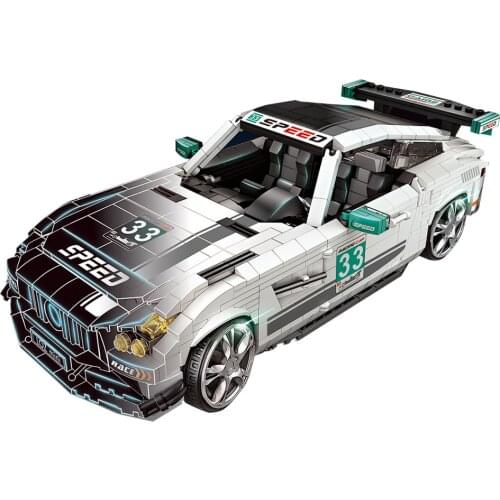 LOZ 1128 Mini Building Block Super Car Model Assembled And Inserted Building Block Toys For Children