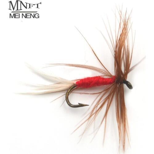 MNFT 6Pieces Dry Flies Economic Fly Selection Fly Fishing Lures Trout Single Hook Dry Fly Fishing Lure Fishing Tackle 10