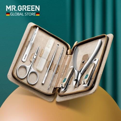 MR.GREEN Manicure Set Pedicure Sets Nail Clipper Stainless Steel Professional Nail Cutter Tools with Travel Case Kit