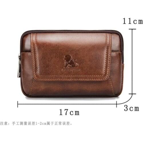 Genuine Leather Men Waist Packs Fanny Pack men wallet Phone Pouch Bags Travel Waist Pack Male Waist Bag men mobile phone bag