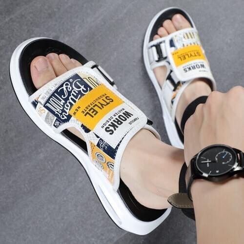 2020 men slippers outdoor sandals anti-slip personality fashion trend summer shoes leather designer for men hot sale