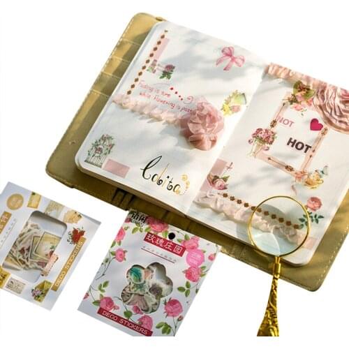 15pack/lot Kawaii Different Design Rose Number Sticker Washi Sticker Album Dairy Decoration DIY Scrapbook Sticker